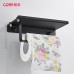 Renovatsh  From The Punch Black Space Aluminum Toilet Toilet Mobile Phone Holder Roll Toilet Paper Toilet Paper Holder Toilet Paper Towel Boxdurable Modern Minimalist Decoration Quality Assurance Be - B079WRJ1YW